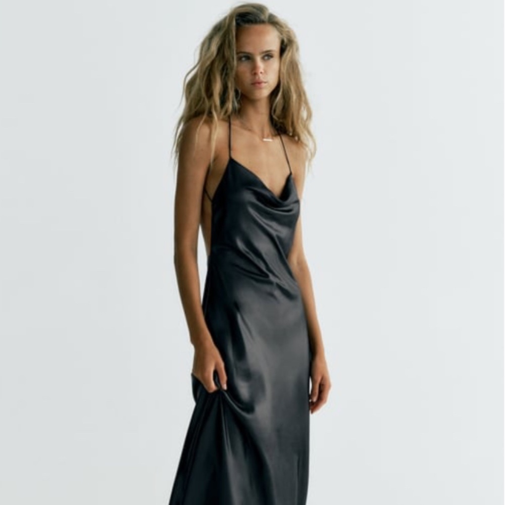 Zara Foil Slip Dress
